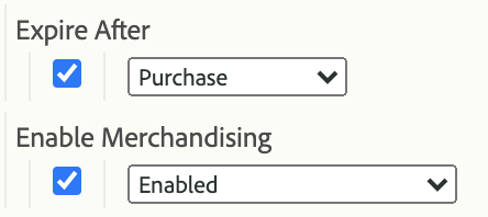 image showing checkbox next to enable the merchandising feature checked