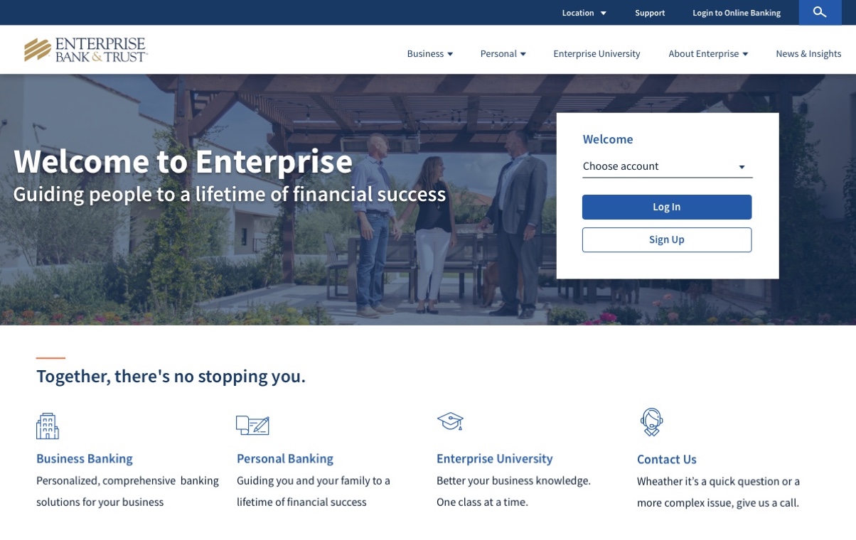 Enterprise Bank & Trust hero image
