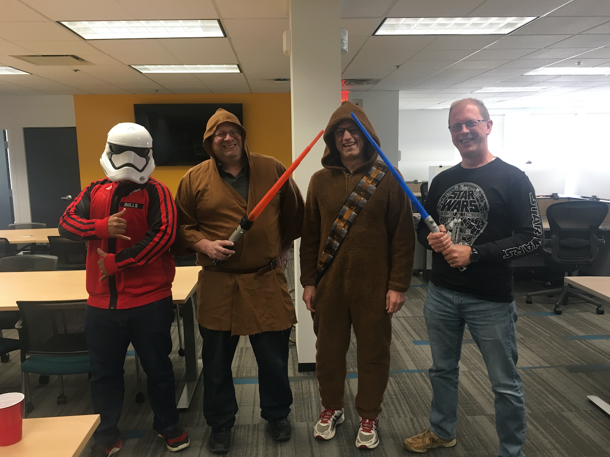 Team Members dressed up to celebrate Star Wars day