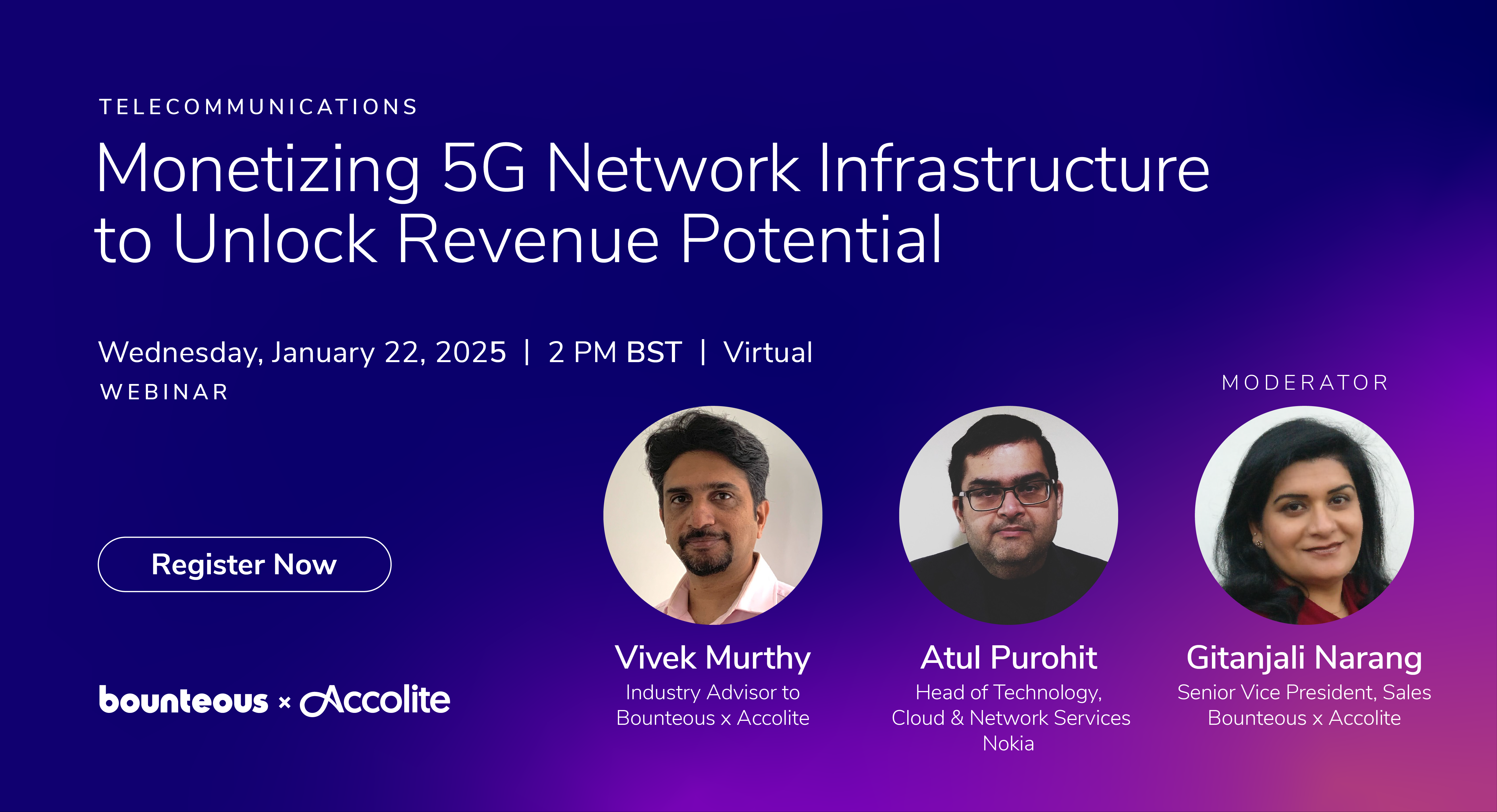 Monetizing 5g Network webinar speakers