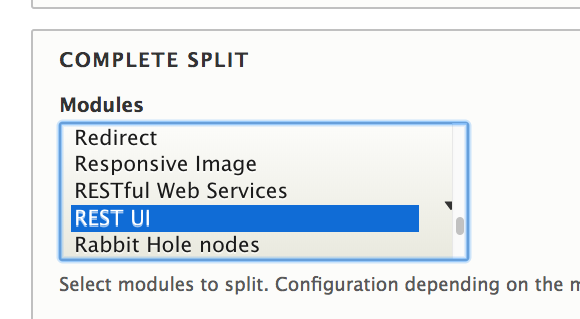 Configuration Split