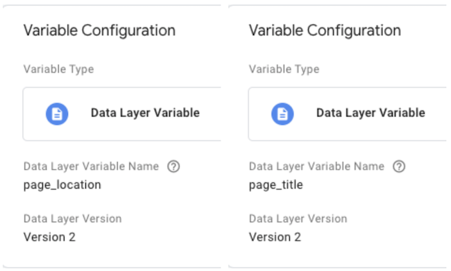 Data Layer Variable setup in GTM interface