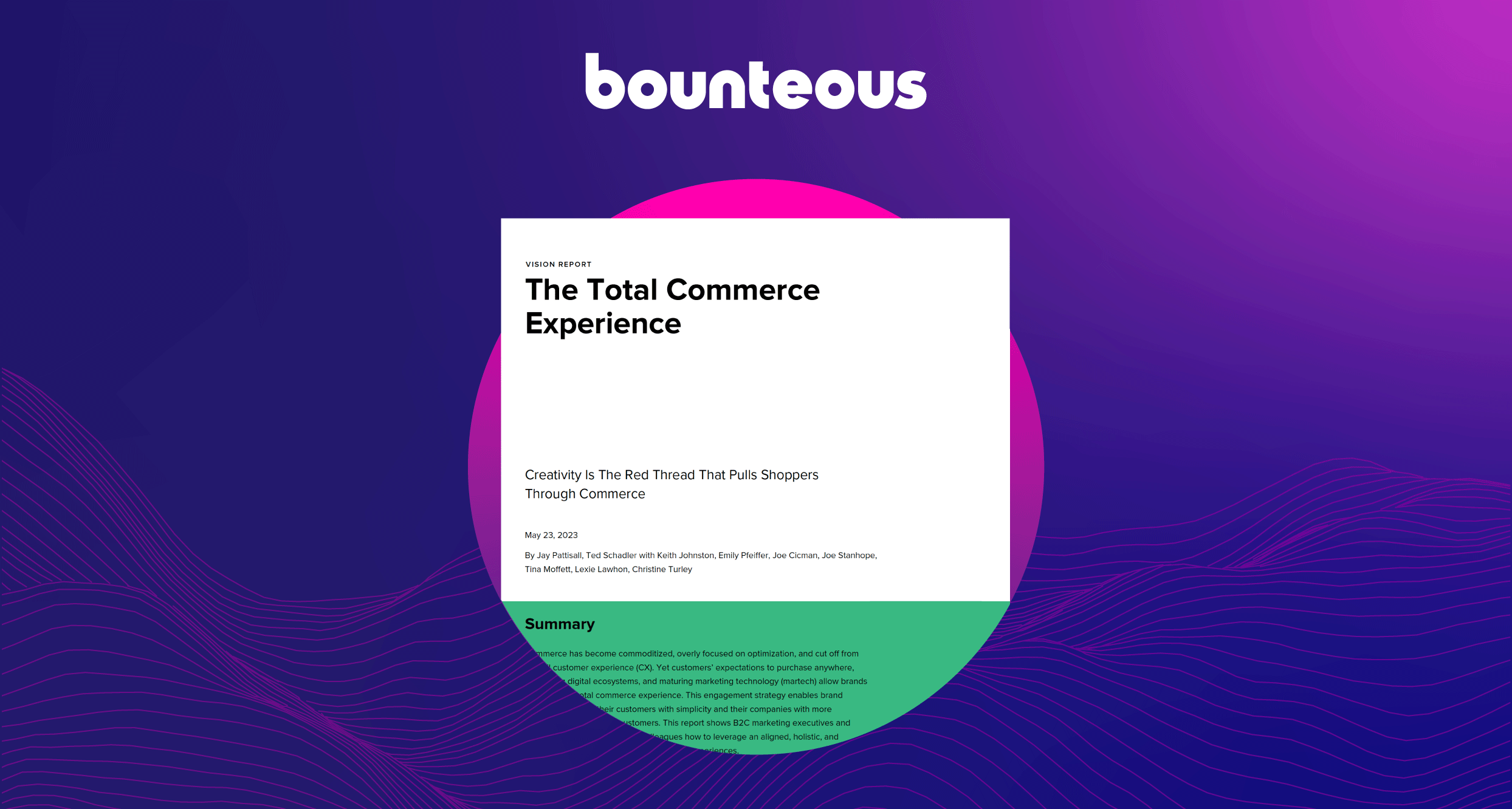 Press Release: Bounteous Recognized in Research Report, “The Total Commerce Experience”