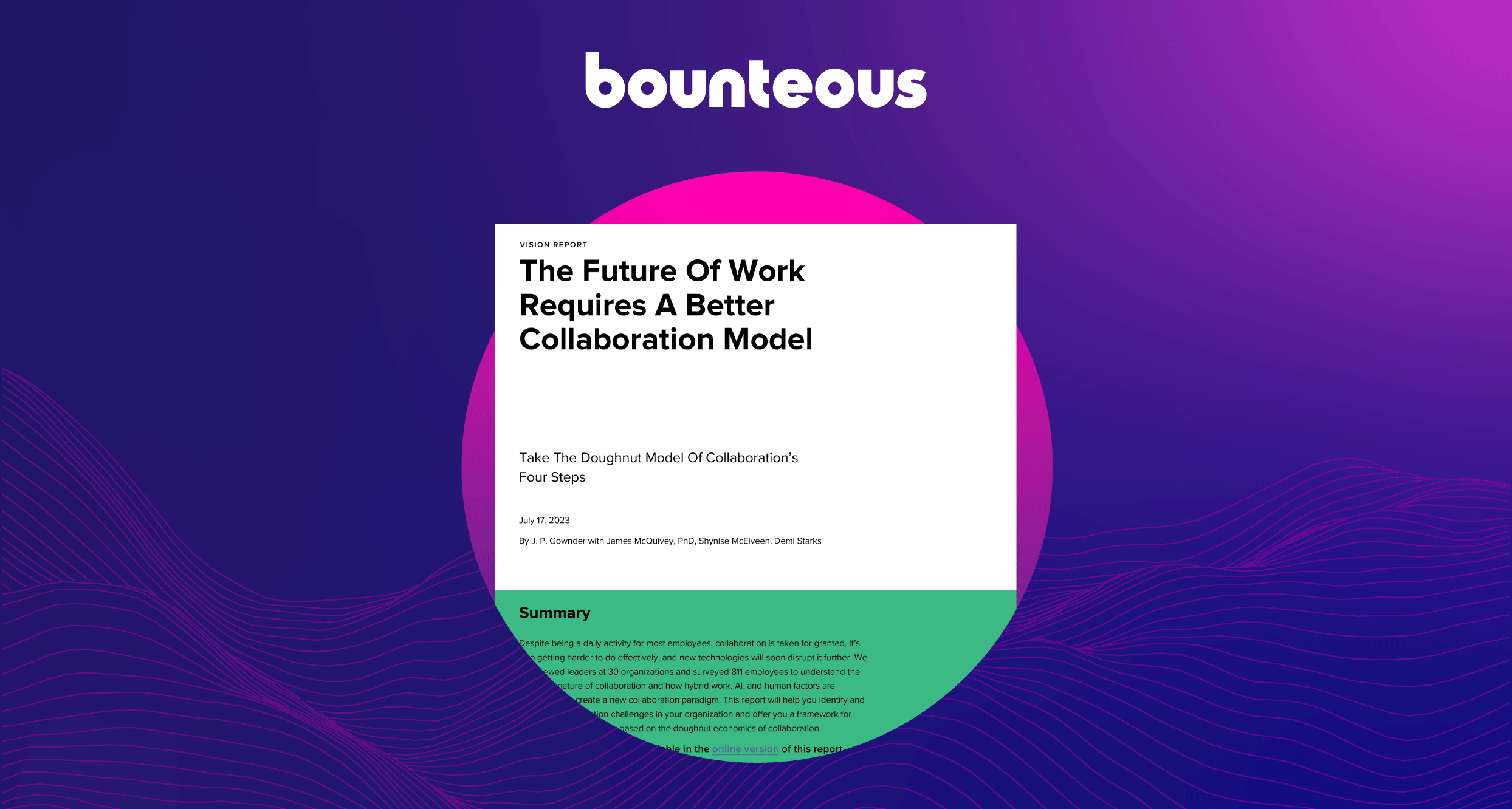 Press Release: Bounteous Recognized in Research Report, “The Future Of Work Requires A Better Collaboration Model”