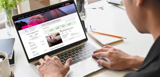 person on their computer looking at the caesars website showing personalized recommendations