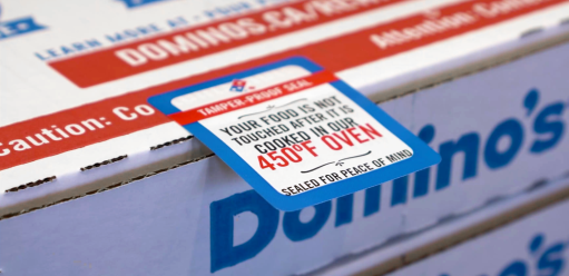 Box of Domino's pizza